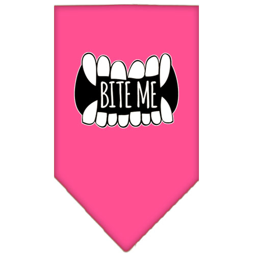 Bite Me Screen Print Bandana Bright Pink Large